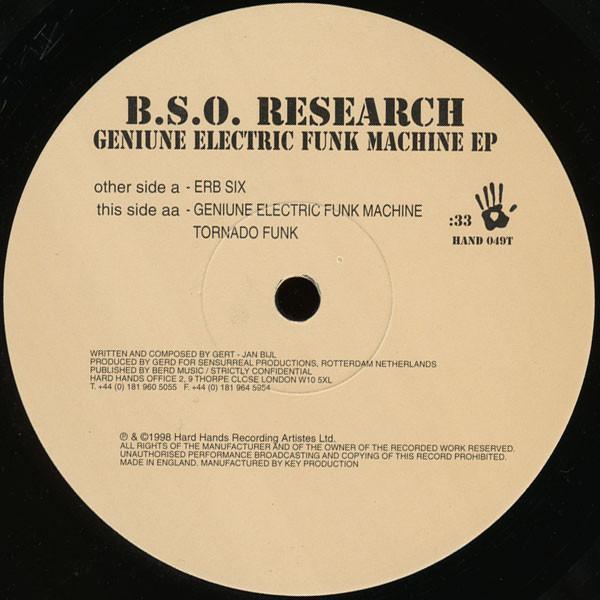 B.S.O. Research - Genuine Electric Funk Machine EP