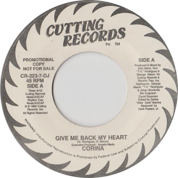 Corina - Give Me Back My Heart