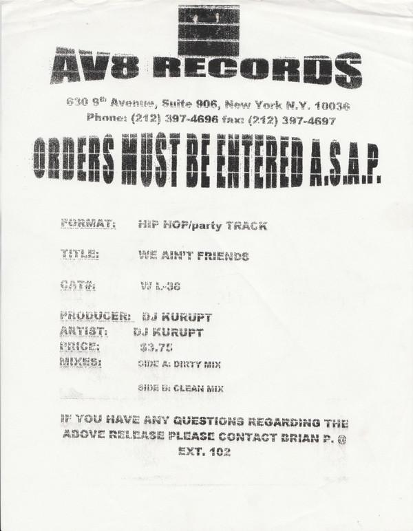 DJ Kurupt - We Ain't Friends