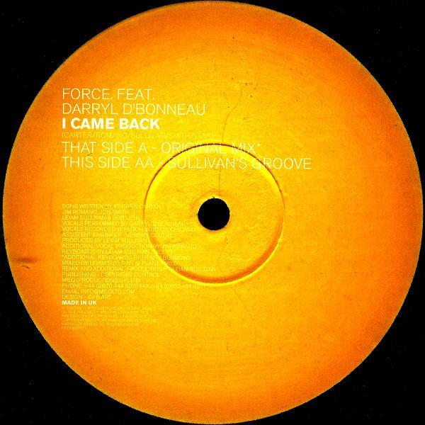 Force (7), Darryl D'Bonneau - I Came Back