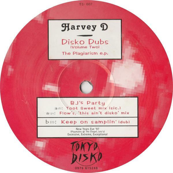 Harvey D - Disko Dubs (Volume Two) - The Plagiarism E.P.