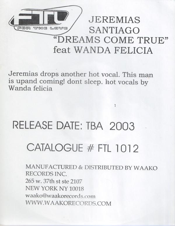 Jeremias Santiago, Wanda Felicia - Dreams Come True