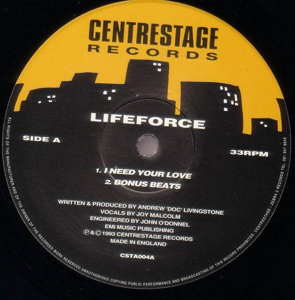 Lifeforce - I Need Your Love / Scatterbox
