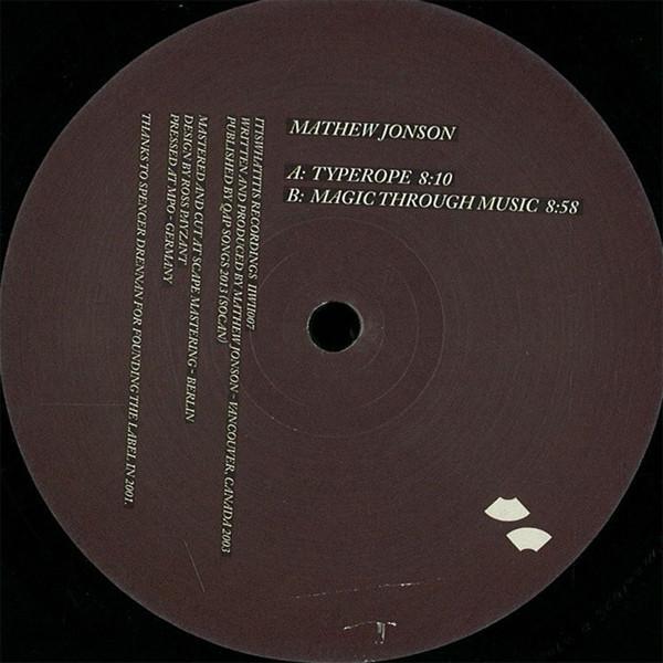Mathew Jonson - Typerope EP