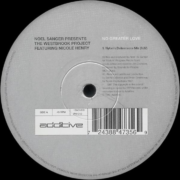 Noel W. Sanger, Westbrook Project, Nicole Henry - No Greater Love