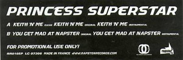 Princess Superstar - Keith 'N' Me / You Get Mad At Napster