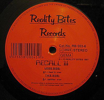Recall (3) - I Feel It / Uplifter