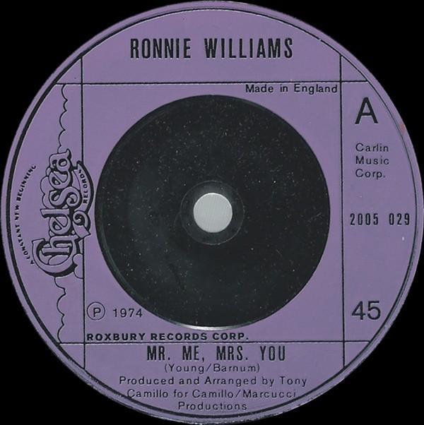 Ronnie Williams (11) - Mr. Me, Mrs. You