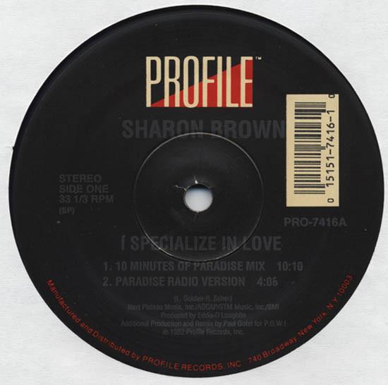 Sharon Brown - I Specialize In Love