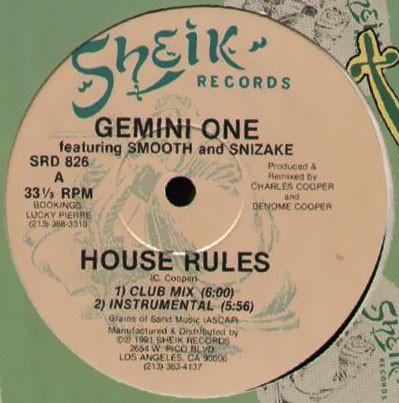 Snizake, Gemini One, Smooth (6) - House Rules